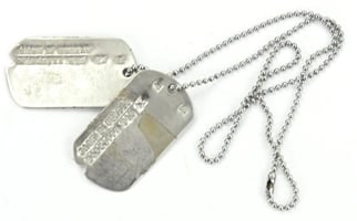 US WW2 Dog-tag set with Chain 'Jack E...