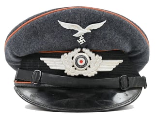 German LW EM/NCO Visor Cap 'Aufklärungsfliegerschule Hildesheim'