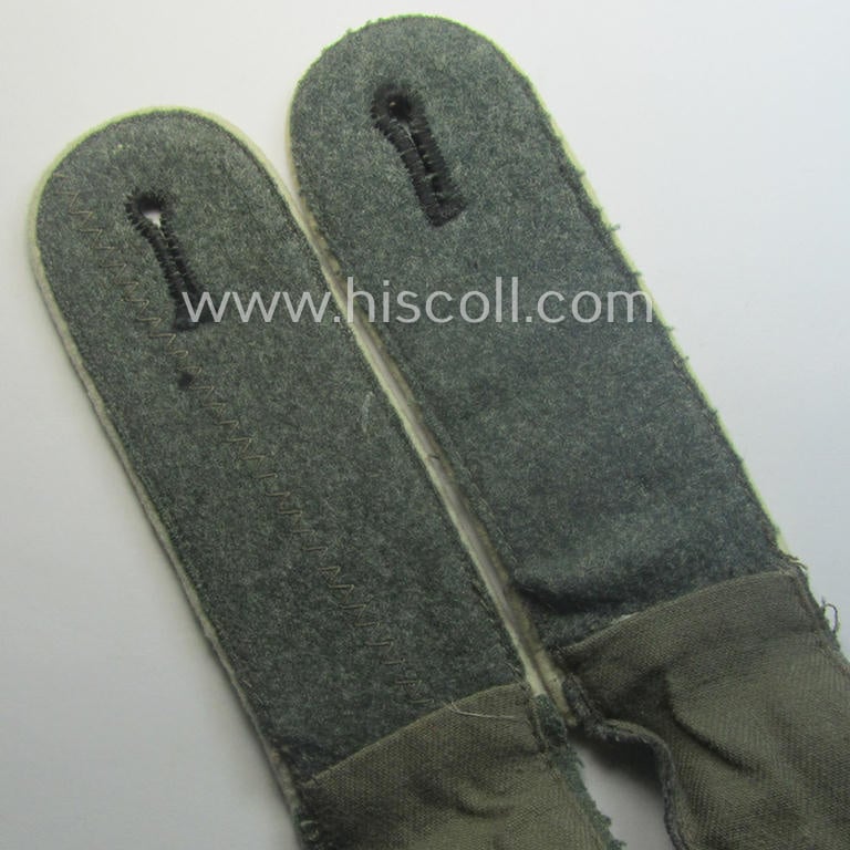 Pair of WH (Heeres) EM-type (ie. 'M40'-pattern) neatly 'cyphered' shoulderstraps as was intended for usage by a: 'Soldat einer Infanterie Lehr-Bataillons o. Rgts.'