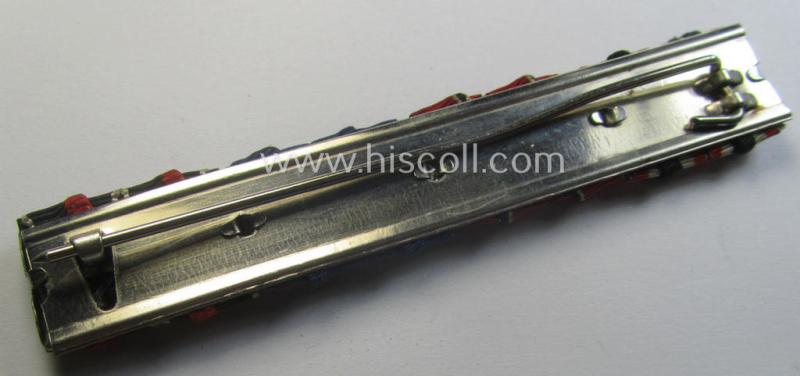 4-pieced, WWII- (ie. TR-) period ribbon-bar (ie. 'Feld- o. Bandspange') showing various WWII-period awards (amongst which a Czech 'Anschluss'-medal with attached detailed 'PB'-bar)