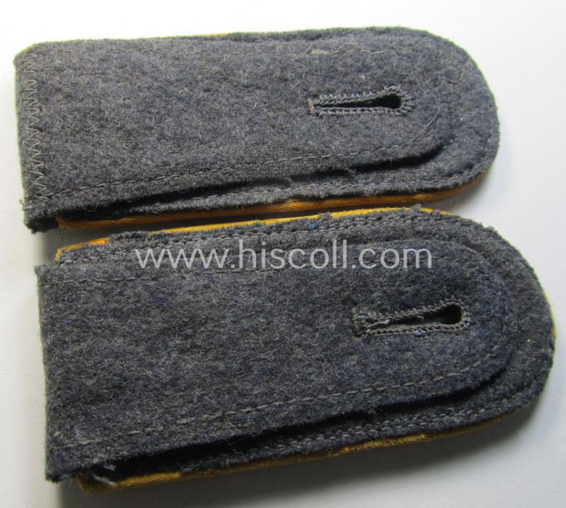 Neat - and almost matching! - pair of mid- (ie. later-) war-period, WH (Luftwaffe) NCO-type shoulderstraps as was intended for usage by a: 'Feldwebel der Flieger o. Fallschirm-Truppen'