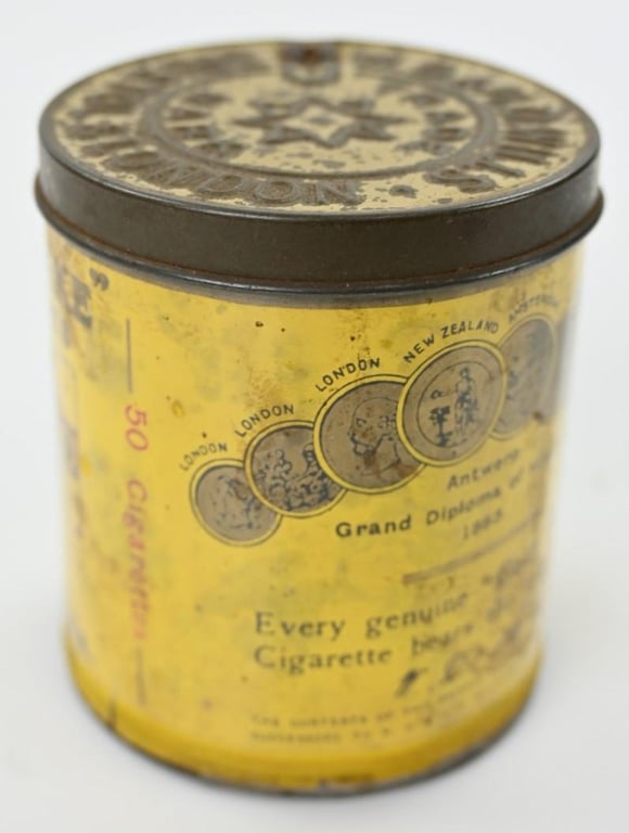 British WW2 Gold Flake Cigarettes Tin Can