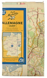 French Michelin Mapcard of Germany 1944