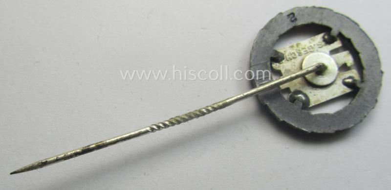 Superb - and rarely found! - DRK- (ie. 'Deutsches Rotes Kreuz' or German Red Cross) honorary-membership-lapel-pin (aka: 'Silberne Ehrennadel des DRK') being a maker- (ie. '2'-) marked example that also bears a: 'Ges.Gesch.'-designation