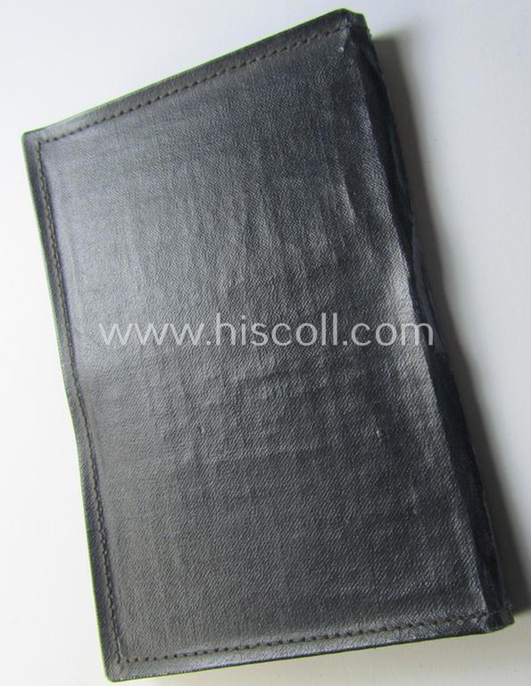 Attractive, period, WH (Luftwaffe) darker-blue-coloured- and/or artificial-leather protective ID-document-cover (ie. 'Hülle') as was intended for storage of a: 'Flieger-Ausweis' (or LW-pilots' identity-document)