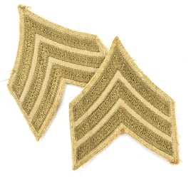 US WW2 Rank Chevron Set 'Sergeant'