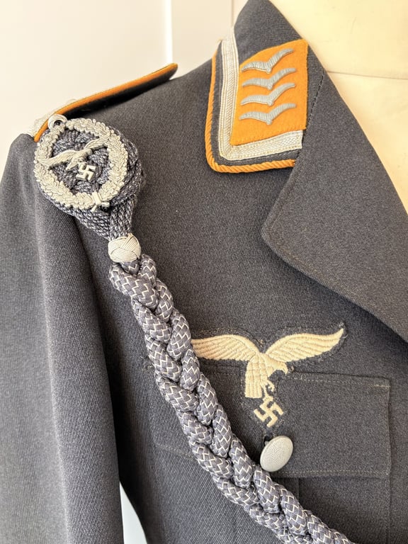 AUTHENTIC WWII THIRD REICH OBERFELDWEBEL LUFTWAFFE TUNIC SET.