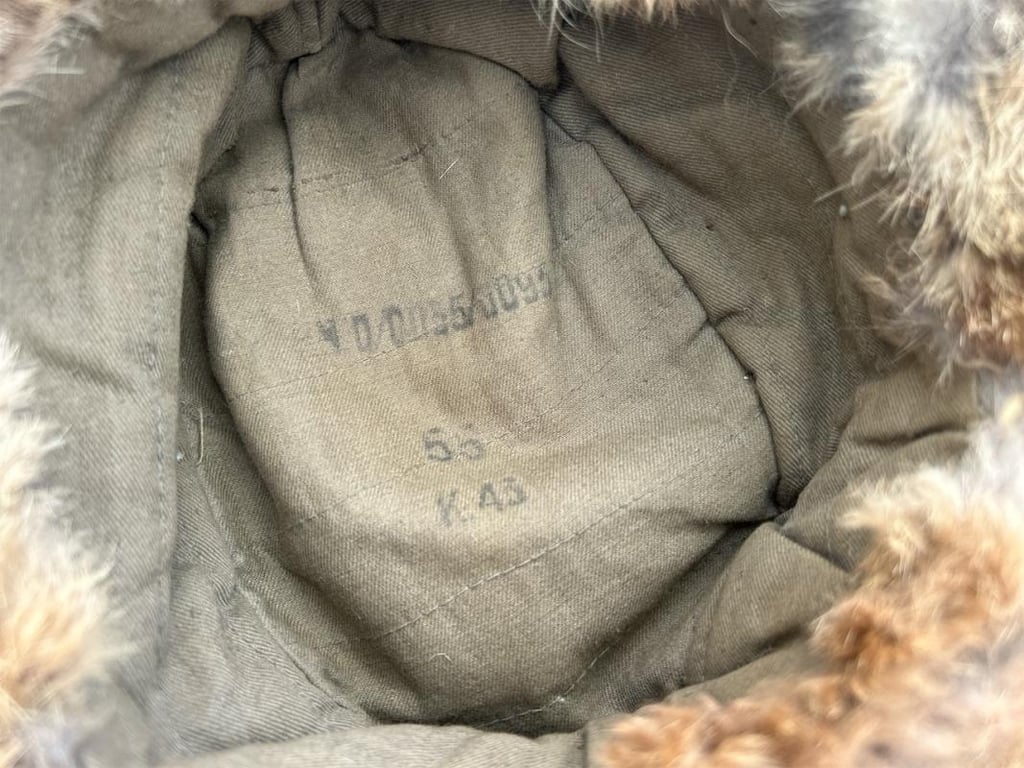 Wehrmacht ( Rabbit Fur )Winter Pelzmütze...RB Numbered 1943