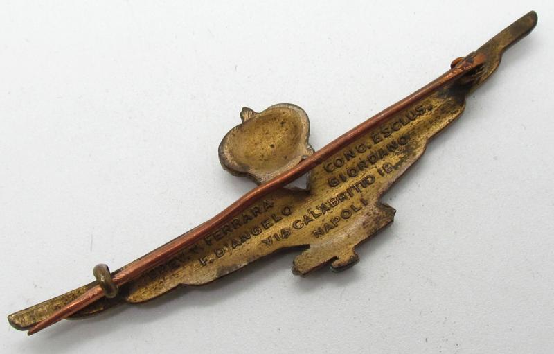 Original Italian Regia Aeronautica Pilot Badge – Kingdom of Italy (Fascist Period, 1920s–1943)