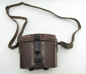 Red-Brown Bakelite 6x30 Dienstglas Case with original carrying...