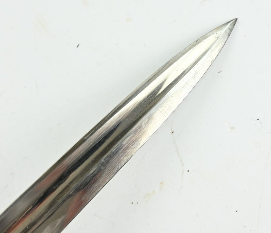 German Police Stag Handled Dress Bayonet with Frog
