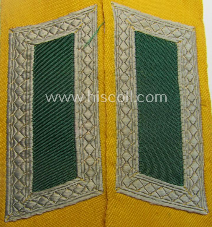 Pair of (entirely!) 'BeVo'-woven, NCO-pattern 'Ostvölker'-collar-tabs as intended for an: 'Armenischer'-volunteer within the 'Deutsche Wehrmacht' (ie. 'Zugführer' within the: 'Armenisches Legion')