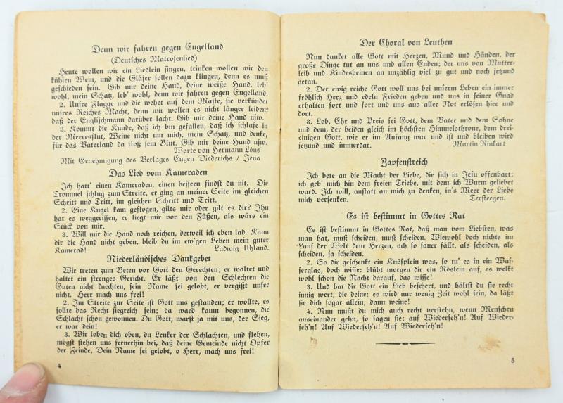 German Third Reich Songbook 'Denn wir fahren gegen Engelland'