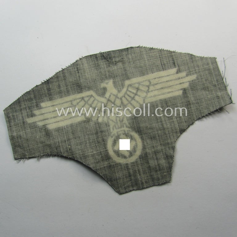 Last-ditch'- (ie. very late-war!-) pattern, 'SS' (ie. 'Waffen-SS') so-called: 'printed'-style enlisted-mens'-/ie. NCO-pattern arm-eagle as was intended for usage by the various Waffen-SS troops at the end of the war