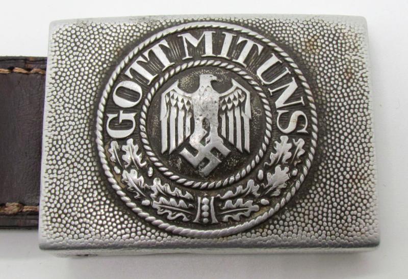 (Heer) EM/NCO's Aluminum Belt Buckle 'FLL' 1938