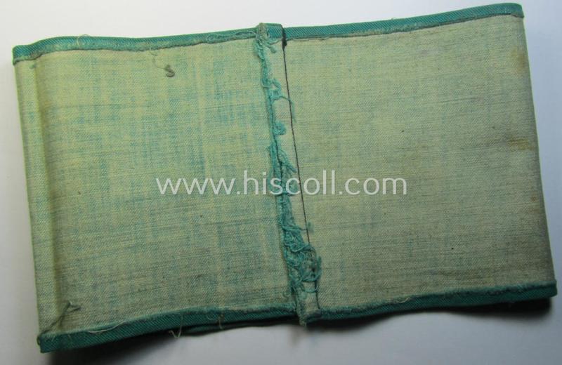 Superb - and most certainly rarely seen! - 'N.S.D.A.P.'- (ie. 'Luftschutz'-) related armband (ie. 'Armbinde') being of the 'entirely printed'-type showing a swastika and text: 'Luftschutz NSDAP'