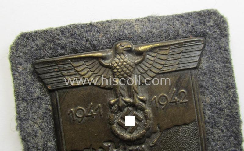 Attractive - and hardly worn! - WH (Luftwaffe) 'Krim'-campaign-shield (as was produced by a by me unidentified maker) and that comes in a presumably issued- - albeit still 'virtually mint', condition