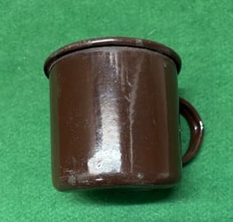 WW2 Brown Enamel Drinking Mug