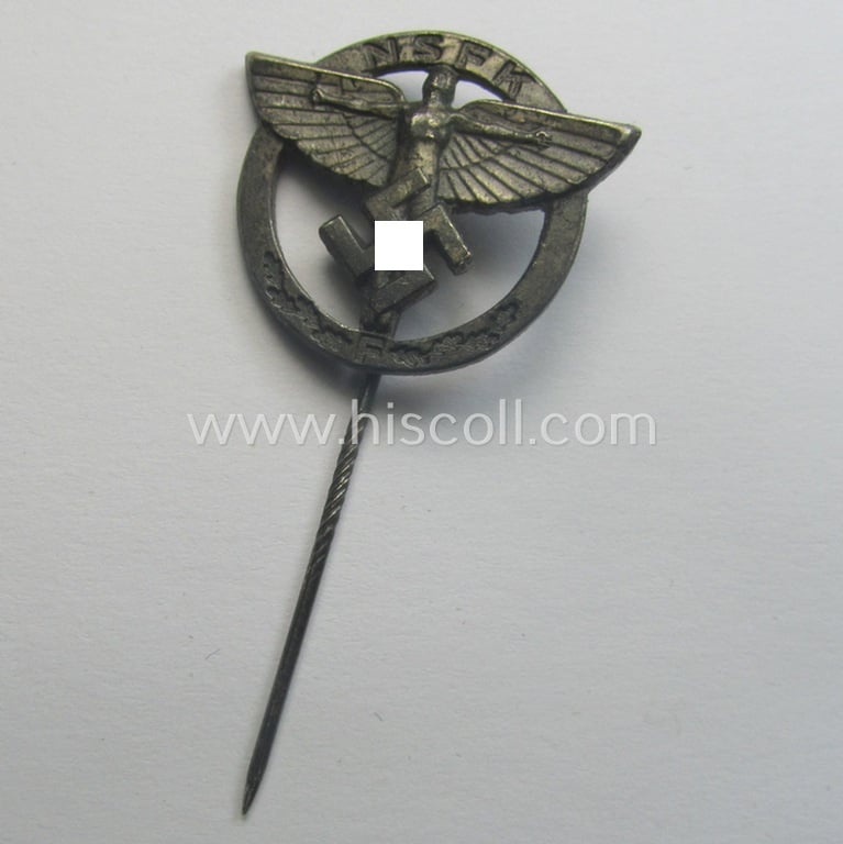 N.S.F.K.- (or: 'National Soc. Flieger Korps'-) related, sponsoring-members'-badge (ie. 'Zivilabzeichen für förderende Mitglieder') being a maker- (ie. 'M'-) marked example that is also bearing a: 'Ges.Gesch.'-designation