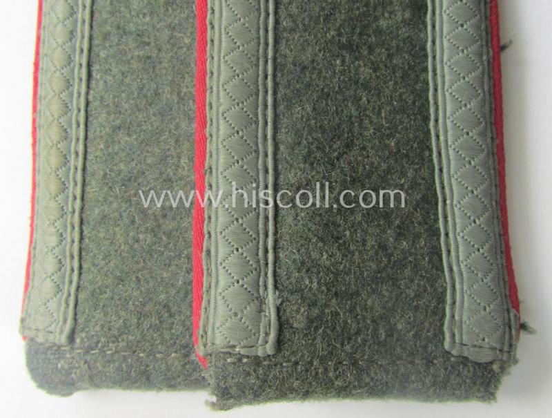 Pair of WH (Heeres) early- (ie. mid-) war-period (ie. 'M41- o. M43'-pattern) NCO-type shoulderstraps: 'Uffz. der Veterinär-Trpn. o. Generalsstabes'