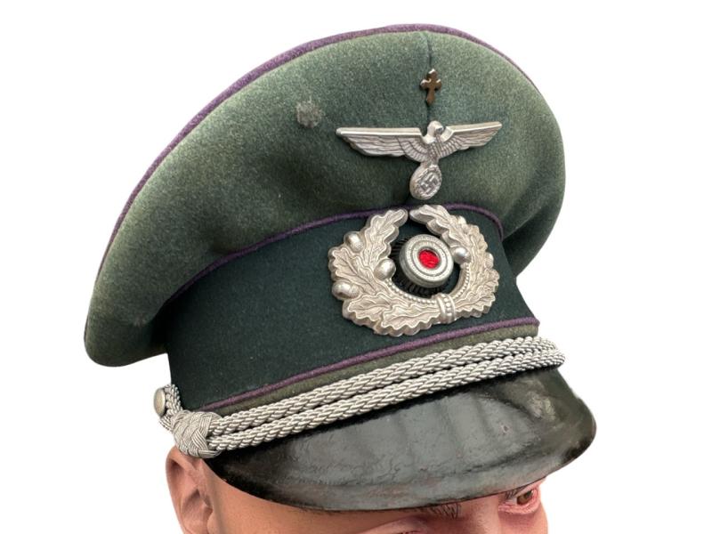 Wehrmacht Army (Heer) Chaplain Visor Cap...Rare!