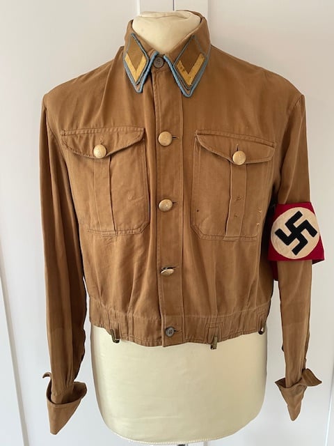 WWII GERMAN NSDAP POLITICAL LEADERS BROWN SHIRT, ORTSGRUPPE BLOCKLEITER (BLOCK LEADER).