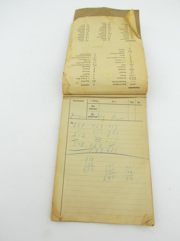 German mapcase notebook ( Melde-Block )