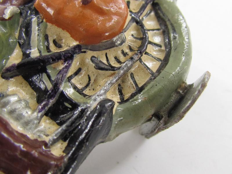 German Soldier On a Motor Bike ( Lineol )