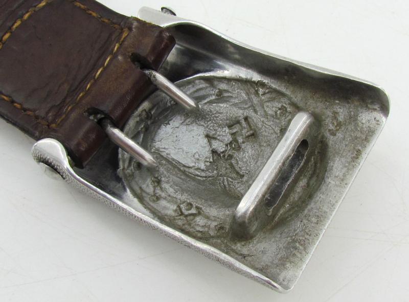 Luftwaffe Tabbed Alumium Belt Buckle ( 1937 LBA ) with Belt