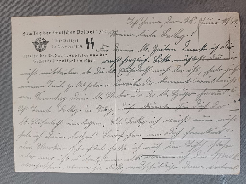 SS and Police postcard