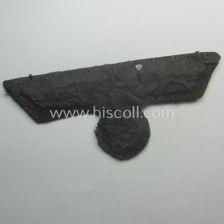 WH (Heeres) officers'-type, hand-embroidered breast-eagle (ie. 'Brustadler für Offiziere') as was executed in bright-silverish-coloured braid as was intended for usage on the various officers'-pattern tunics