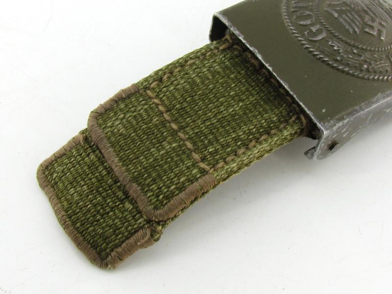 Wehrmacht (Heer) tropical ‘Afrikakorps’ steel belt buckle by Gustav Brehmer 1940