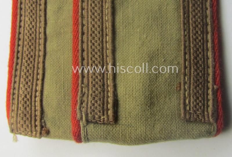 Pair of WH (Luftwaffe) 'tropical-styled', NCO-type shoulderstraps (as was specifically intended for usage onto the tropical-shirts ie. tunics) as was intended for an: 'Uffz. o. Unterwachtmeister der Flak-Art.-Trpn.'