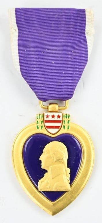 US WW2 Purple Heart Medal in Case 1945