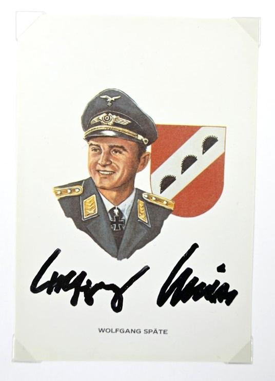 Signature of Luftwaffe KC&OLC Recipient 'Wolfgang Späte'
