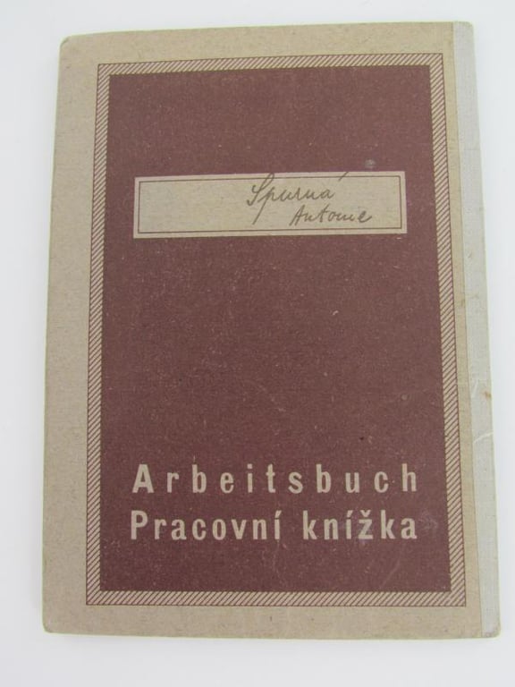Arbeitsbuch / Pracovni knizka Protektorat Böhmen Und Mähren