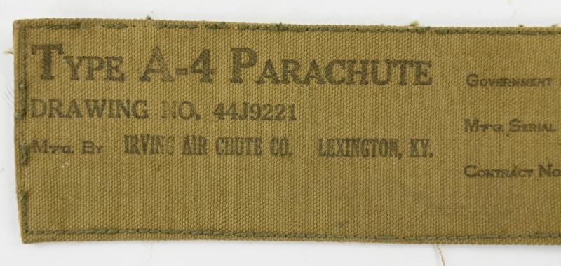 USAAF Type A-4 Parachute Chest Pack Marking