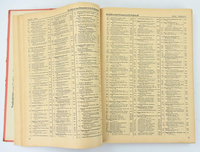German Third Reich Postal Code Book 1944