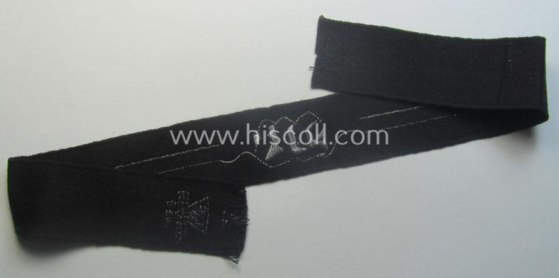 RAD (ie. 'Reichsarbeitsdienst') officers'-pattern, commemorative cuff-title (ie. 'Dienstärmelstreifen für Offiziere') depicting a capital 'W'-character (as was intended for commissioned-staff working on the various 'Westwall'-fortifications)