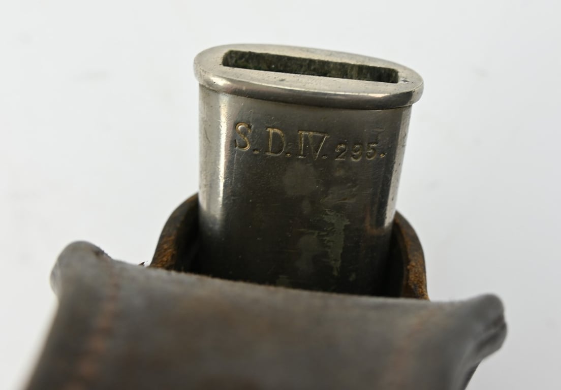German Police Stag Handled Dress Bayonet with Frog
