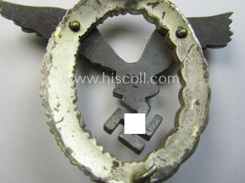 WH (Luftwaffe) war-badge (ie. 'LW-Flugzeugführer-Abzeichen' or: pilots'-war-badge) by the 'Berg & Nolte'-company