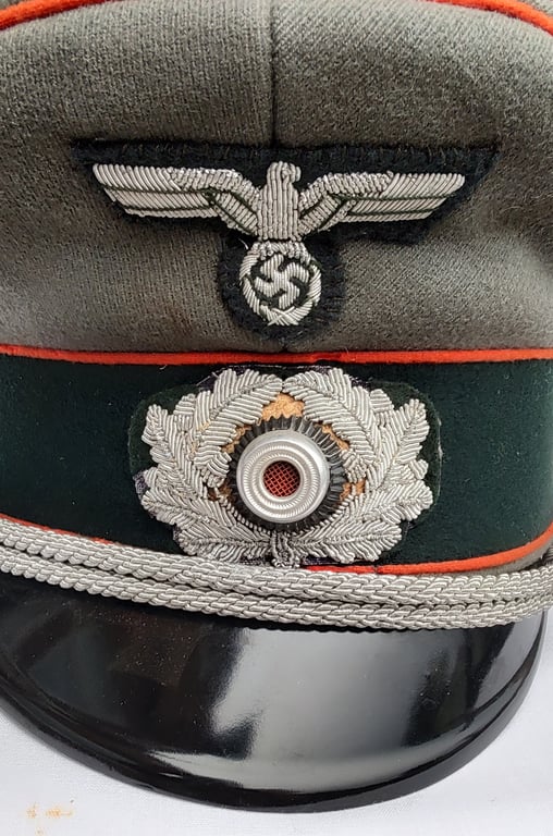 German Wehrmacht Officer Feldgendarmerie (Field police) Erel Schirmmütze cap