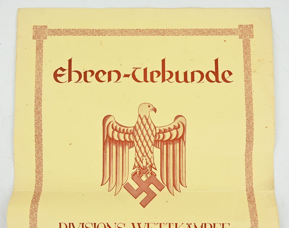 German WH Honor Certificate Holland 1940/41