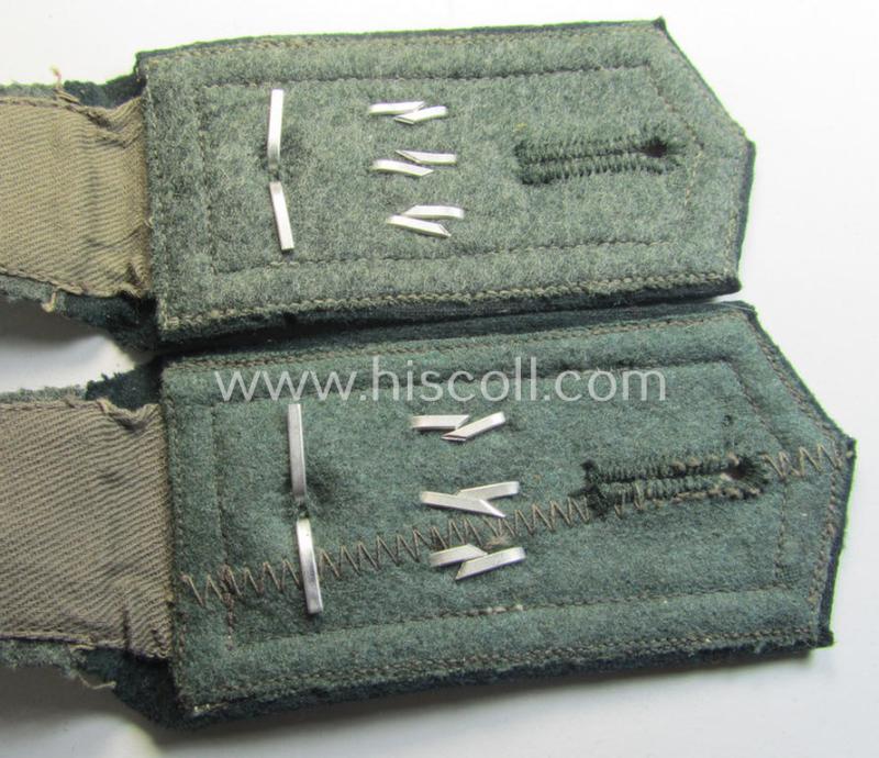 Attractive - and fully matching! - pair of WH (Heeres), early- (ie. pre-) war-period, 'M36'-pattern (pointed-styled!) and generic-pattern, 'cyphered' NCO-type shoulderstraps as was intended for a: 'Feldwebel des Infanterie-Regiments 101'