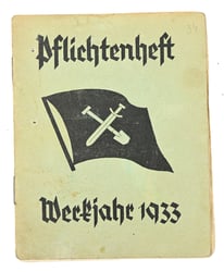 German RAD Pflichtenheft 1933 Memberpass