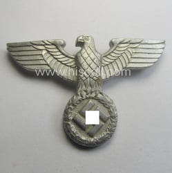 Bright-silver-coloured- and/or: aluminium-based (political-style) visor- (ie. 'Schirmmützen'-) cap-eagle...
