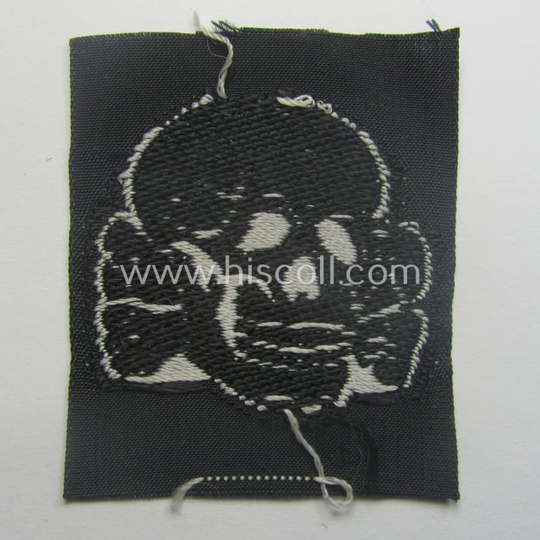 Waffen-SS, 'BeVo'-woven-style skull- and cap-eagle-set (ie. 'Totenkopf- u. Adler-Effektensatz für Schiffchen o. Einheitsfeldmütze')