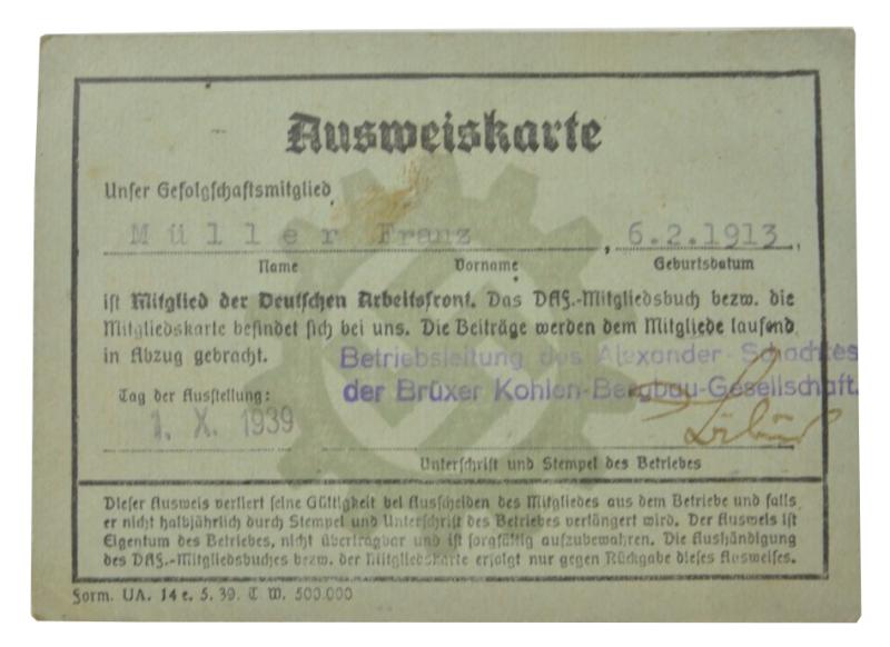 German TENO Memberpass and Papers
