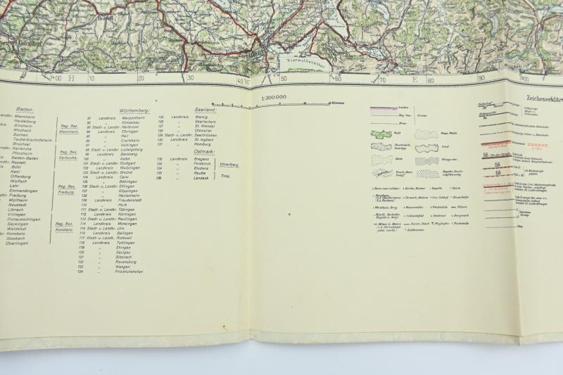 German Third Reich Era Roadmap 'Oberrheines'
