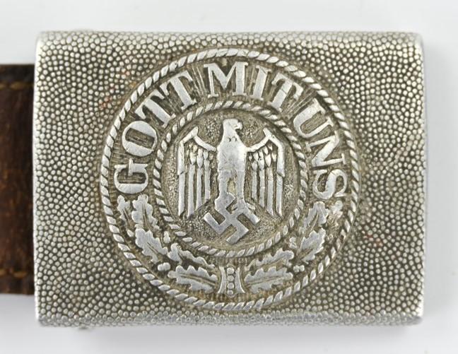 German WH Beltbuckle with Tab 'Wiedmann' 1937